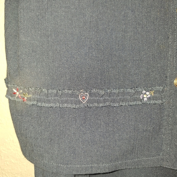 NAPA VALLEY DRESSES 2pc LONG DRESS & JACKET Women's Size L Embroidered Hearts - Picture 7 of 16